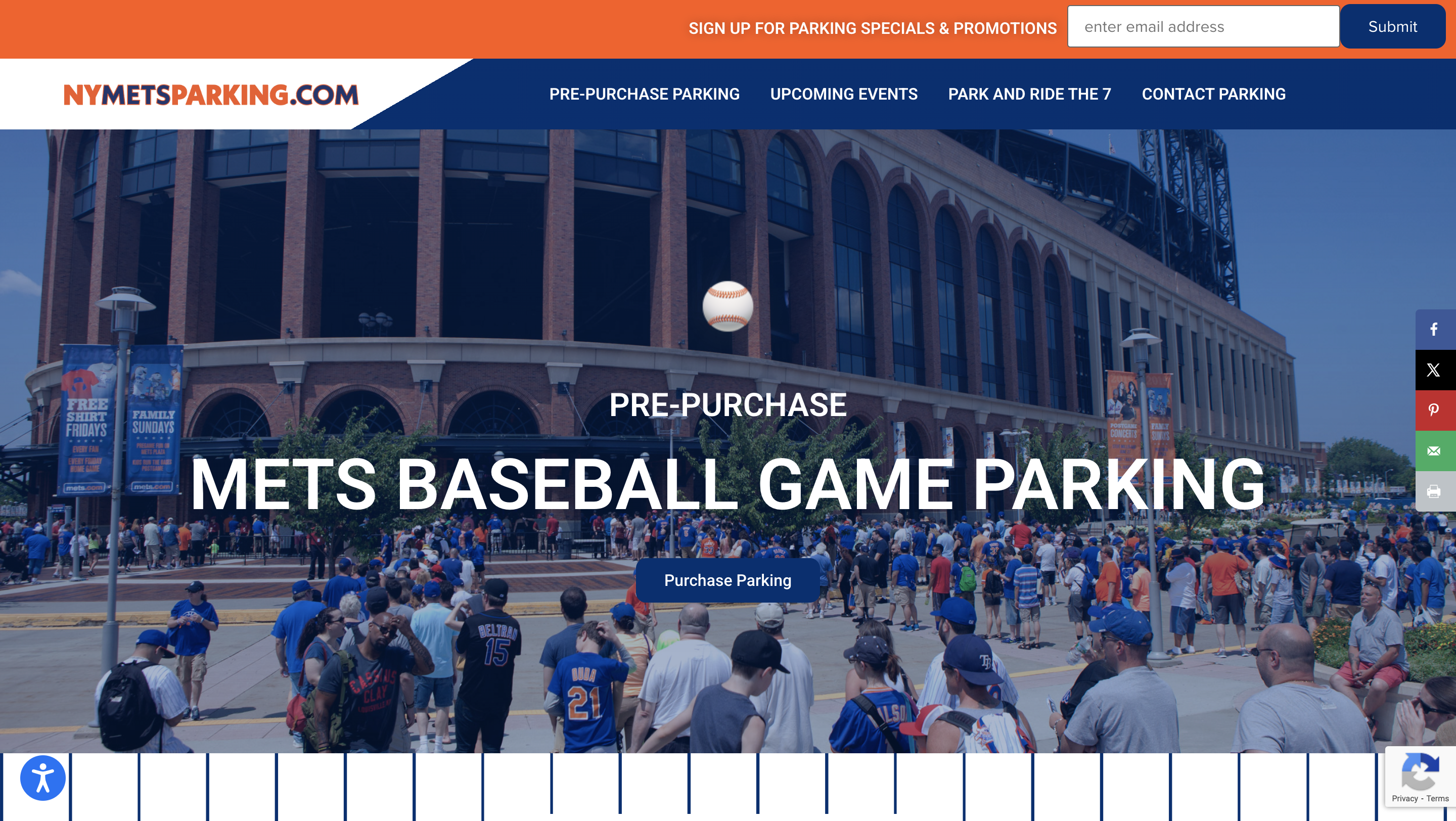 NY Mets Parking Guide Screenshot